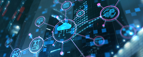 Digital icons connected