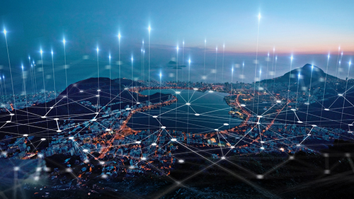 Digital rendering of a real city